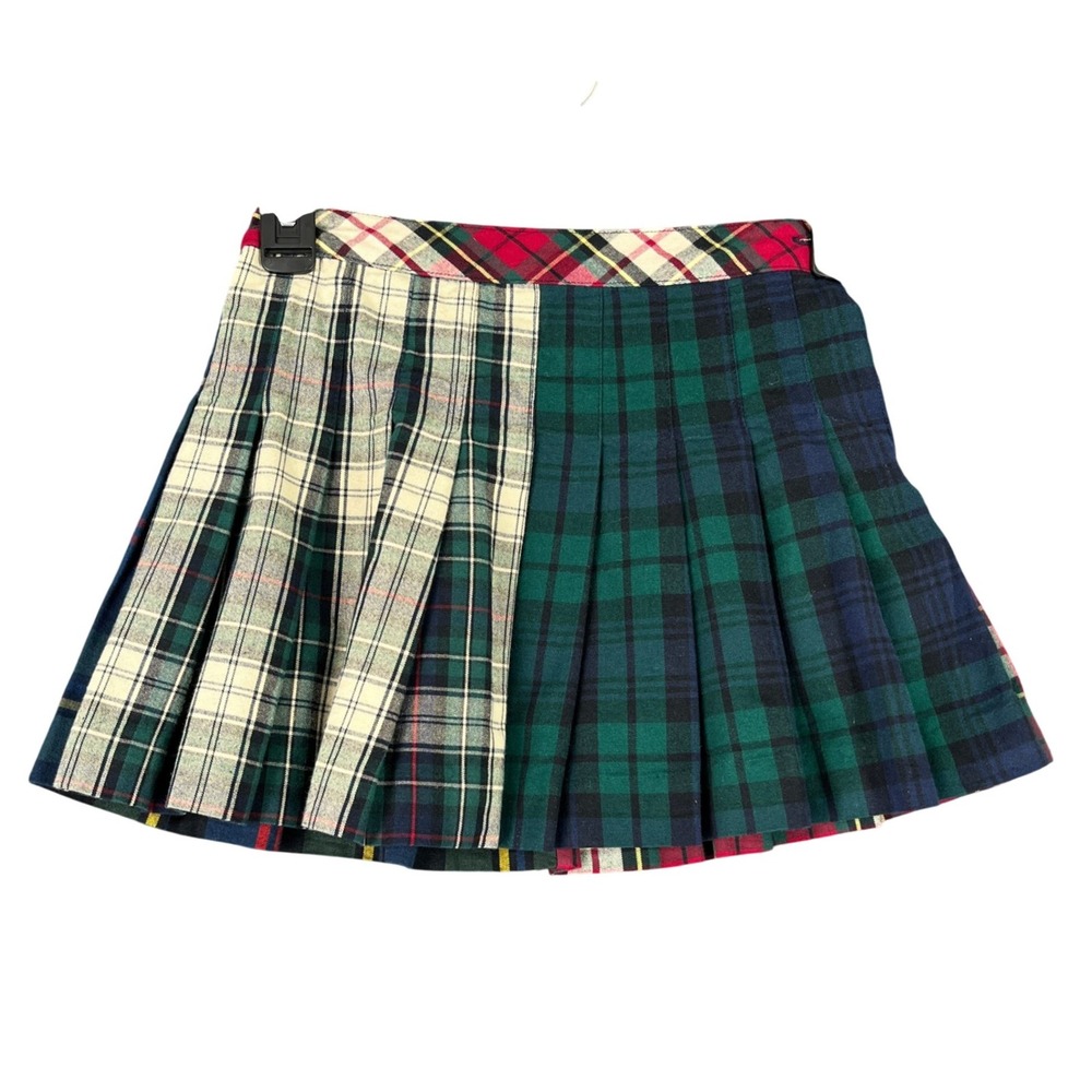 Polo Ralph Lauren Skirt Girl 6 Mixed Tartan Plaid Pleated‎ Preppy Schoolwear